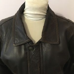 Vintage Members Only Leather Jacket Bomber L